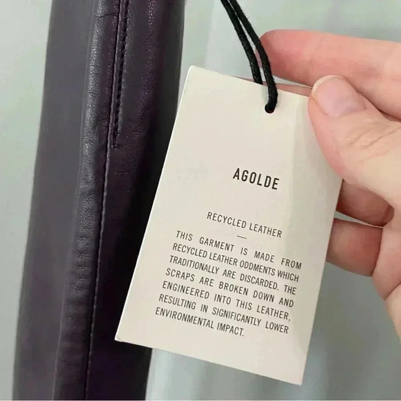 NWT Agolde Recycled Leather Blend 90s Pinch Waist Pants size 28 - Picture 6 of 11